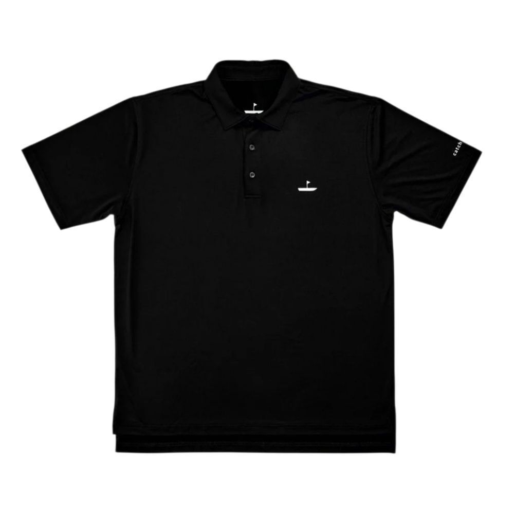 Catch + Club Men's Golf Tennis Polo Shirt Size XL Black  Performance Casual Wear